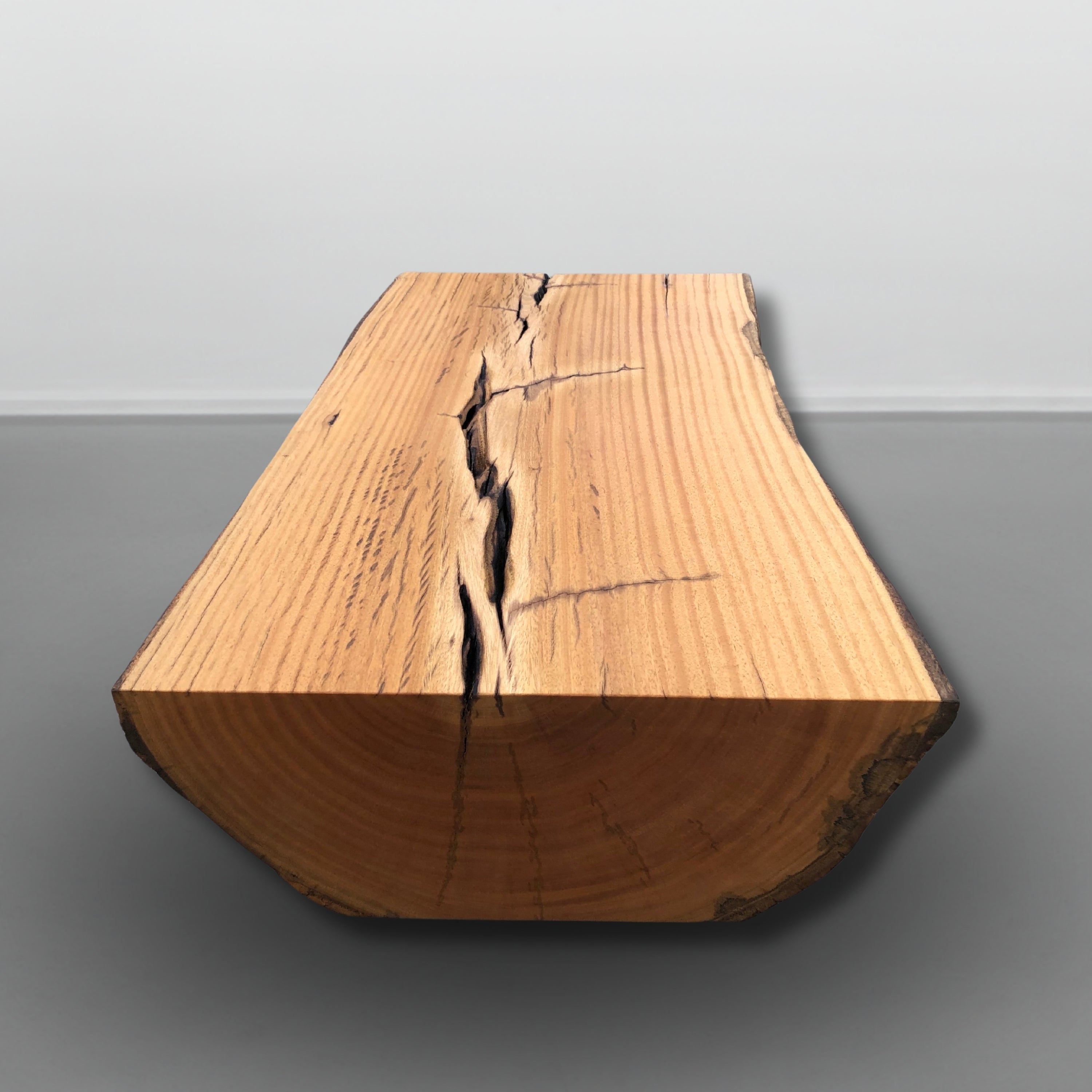 mesa de centro bloco madeira maciça rustica arboreal