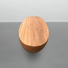 mesa de centro oval madeira maciça clean estilo minimalista