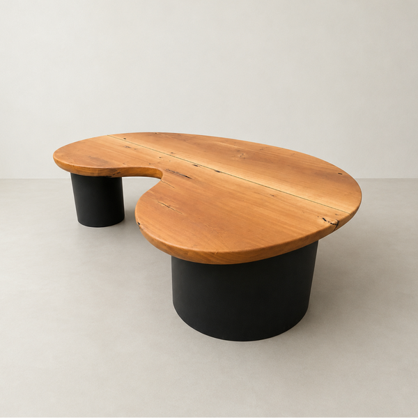 mesa de centro linha organic pé ebanizado