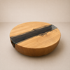 Orb Coffee Table with Glass Organic Line