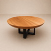 Mesa de Centro Prancha Redonda Linha Orgânic com Pé em X