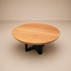 Mesa de Centro Prancha Redonda Linha Orgânic com Pé em X