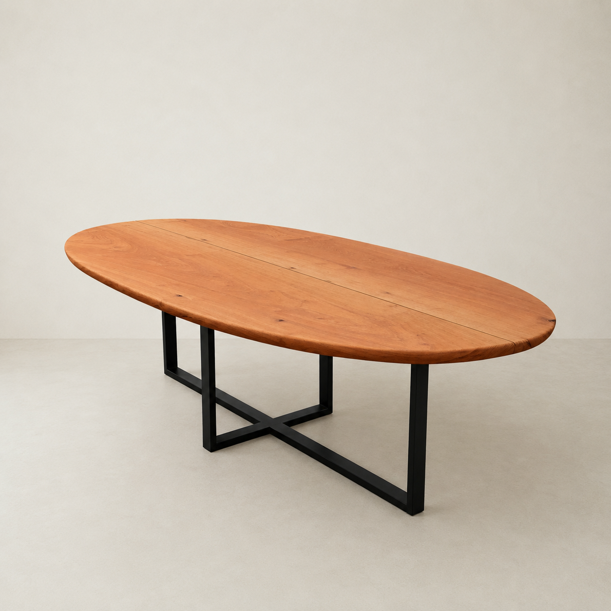 mesa oval madeira maciça