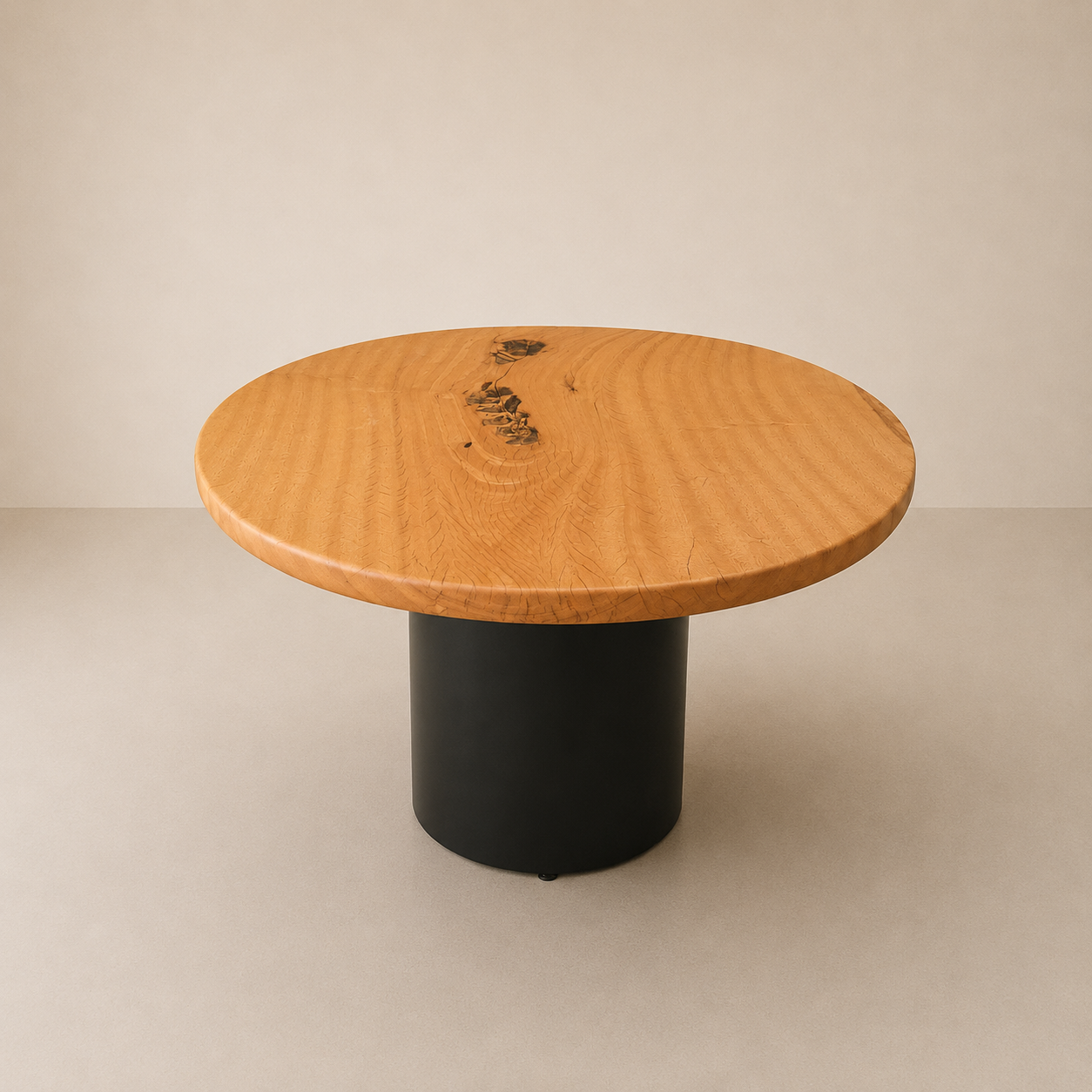 mesa oval madeira maciça pé ebanizado
