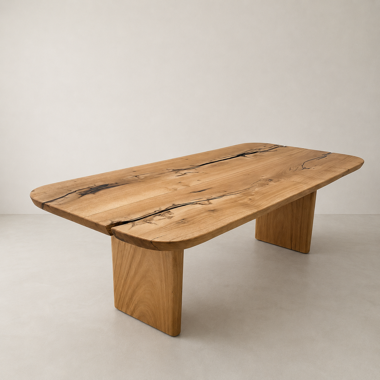 mesa geometric arboreal madeira maciça organica