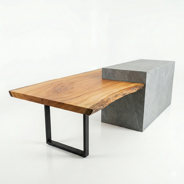 bancada de ilha madeira maciça arboreal