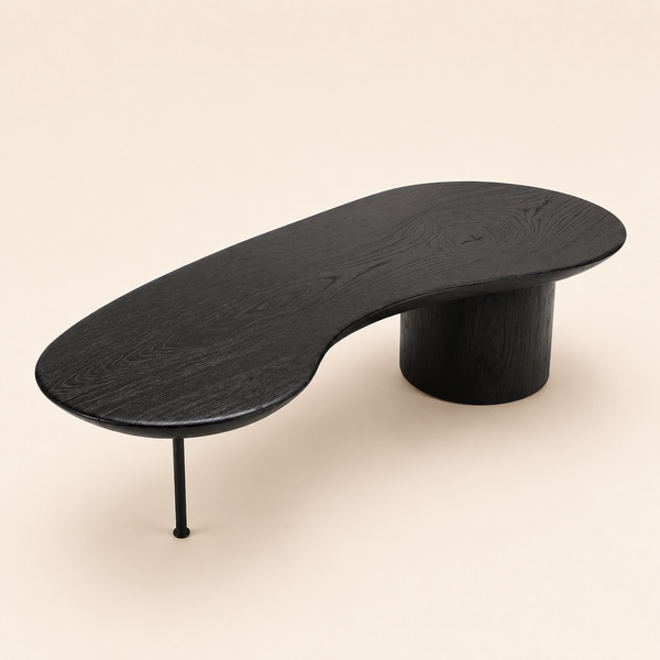 Mesa de Centro Bean - Linha Orgânic Ebanizada