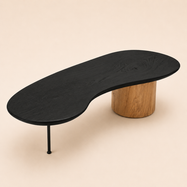 Mesa de Centro Bean - Linha Orgânic Ebanizada