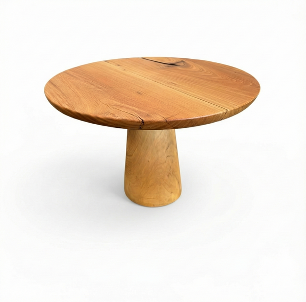 Mesa Redonda com Pé Cônico Madeira