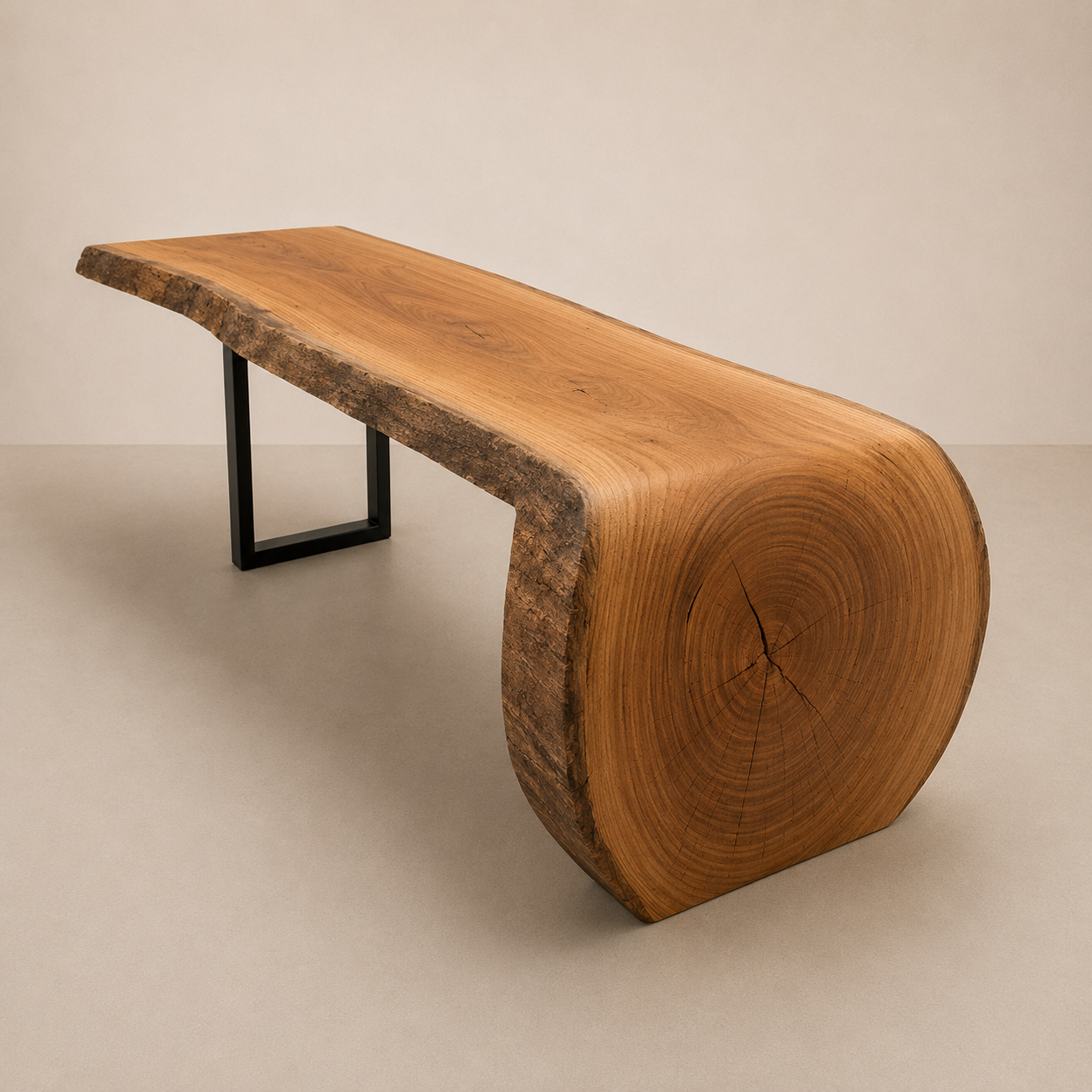 mesa curva pé em aço