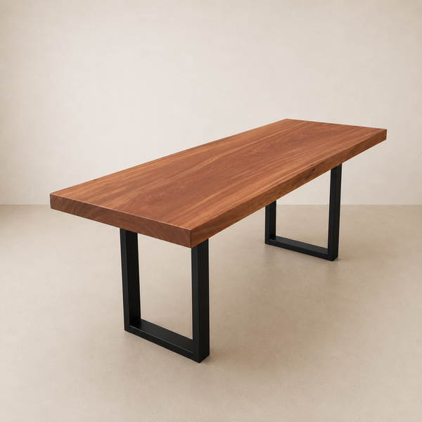 Mesa Madeira Maciça Bordas Retas