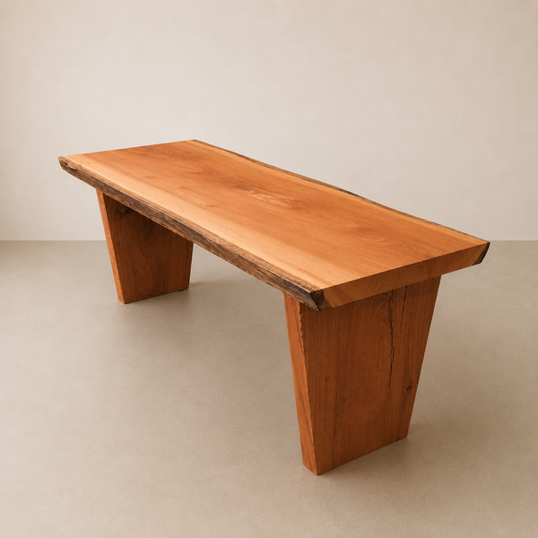 mesa de jantar rustica pes de madeira