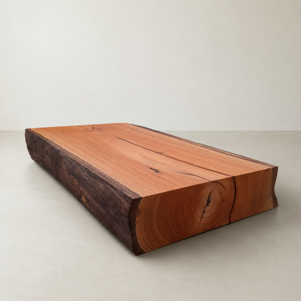 Mesa de Centro Bloco Live Edge Fenda Linha Nature