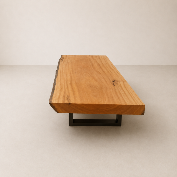 mesa de centro prancha madeira maciça pequia arboreal