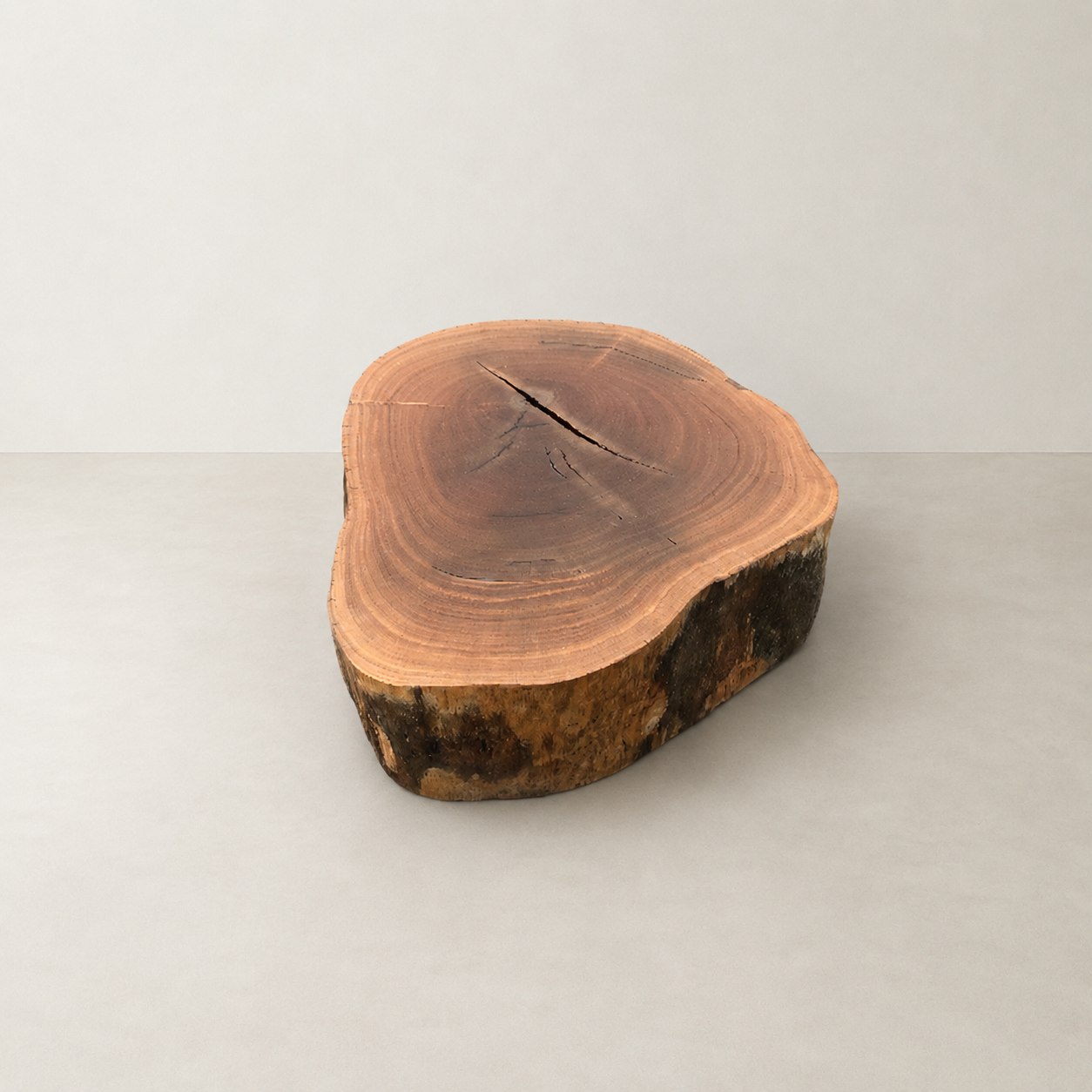 mesa de centro tora madeira maciça rustica arboreal