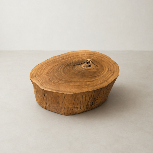 mesa de centro tora madeira maciça rustica arboreal