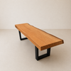 Banco Live Edge Linha Nature - Pés de Ferro