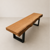 Banco Live Edge Linha Nature - Pés de Ferro
