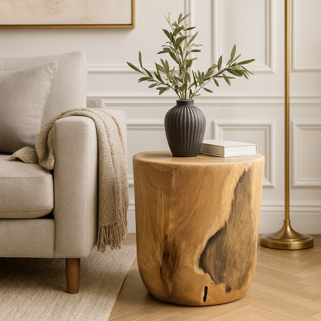 banco puff madeira maciça pronta entrega alto padrão arboreal