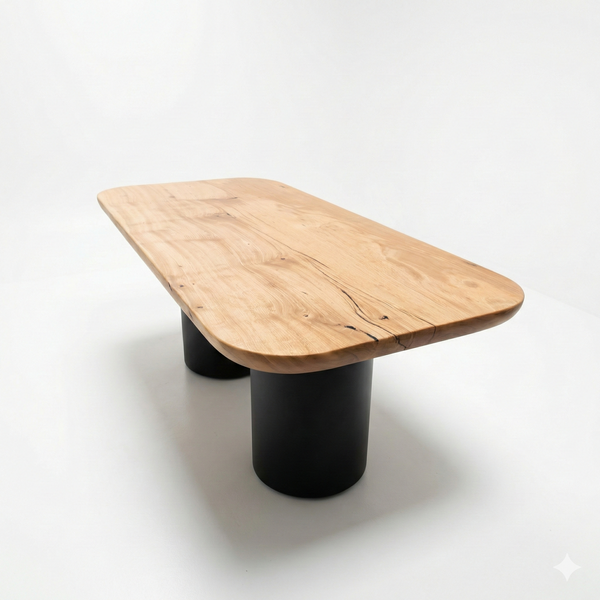 mesa geometric arboreal madeira maciça organica