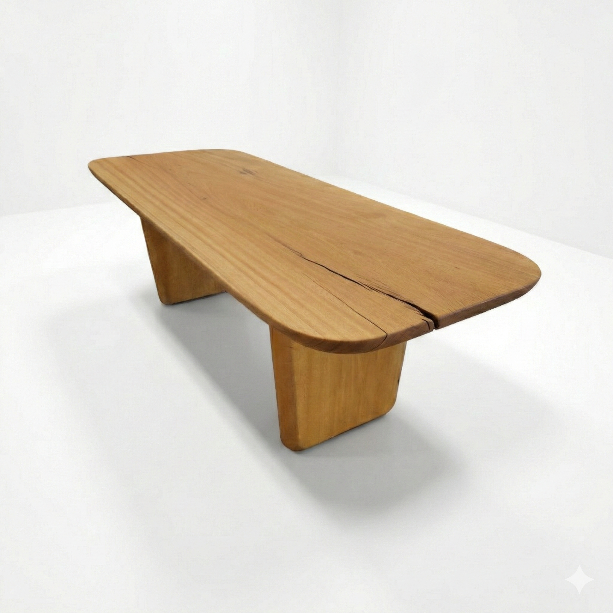 mesa geometric arboreal madeira maciça organica