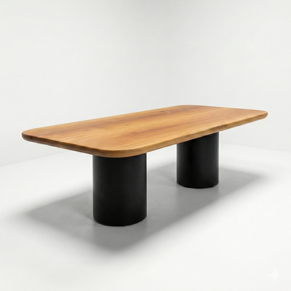 mesa geometric arboreal madeira maciça organica