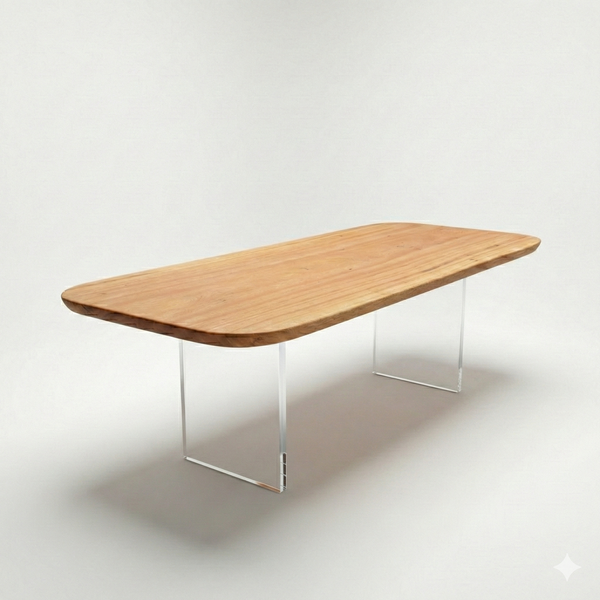 mesa geometric arboreal madeira maciça organica