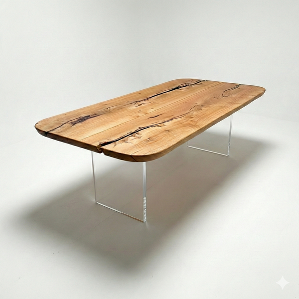 mesa geometric arboreal madeira maciça organica