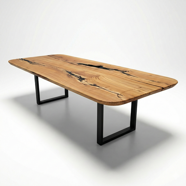 mesa geometric arboreal madeira maciça organica