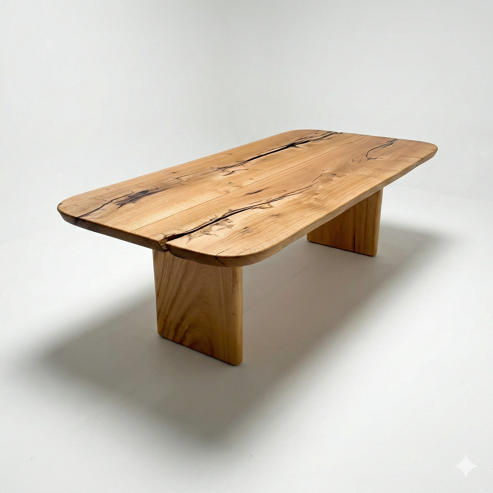 mesa geometric arboreal madeira maciça organica