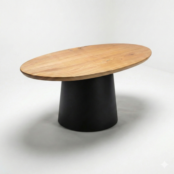 mesa organica oval madeira maciça arboreal