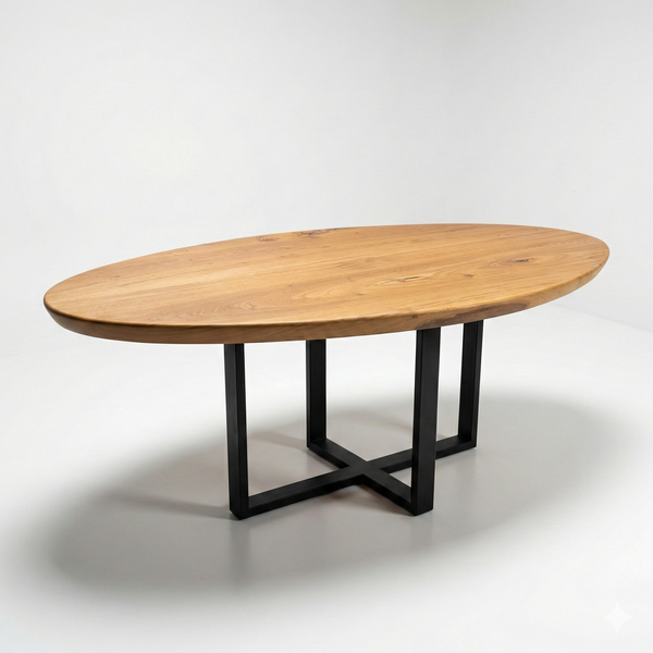 mesa organica oval madeira maciça arboreal