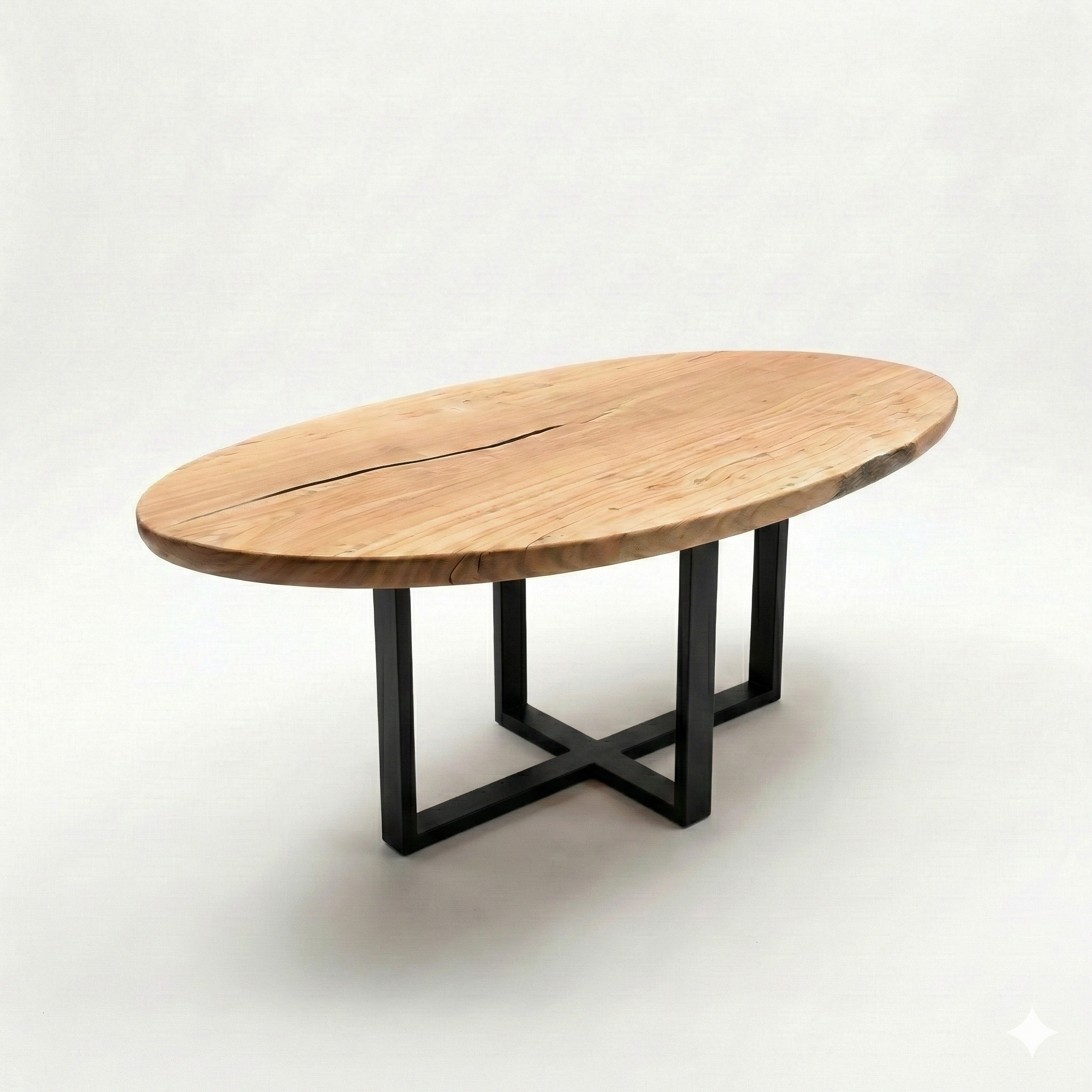 mesa organica oval madeira maciça arboreal