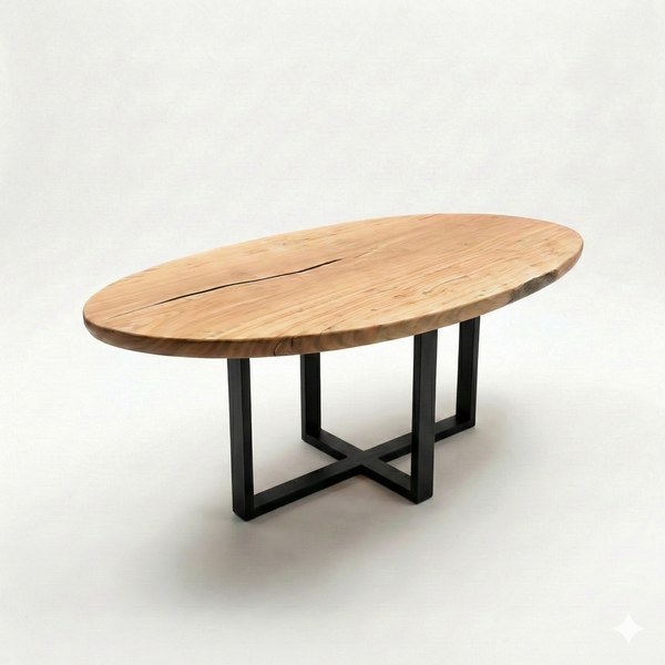 mesa organica oval madeira maciça arboreal