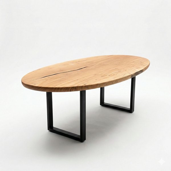 mesa organica oval madeira maciça arboreal