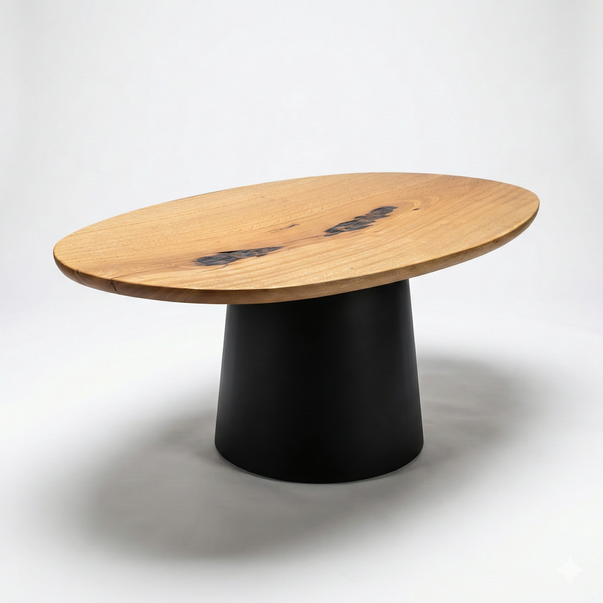 mesa organica oval madeira maciça arboreal