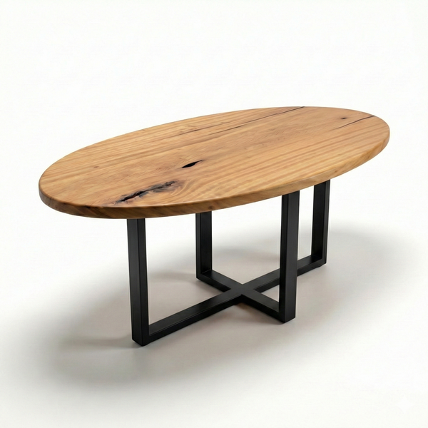 mesa organica oval madeira maciça arboreal