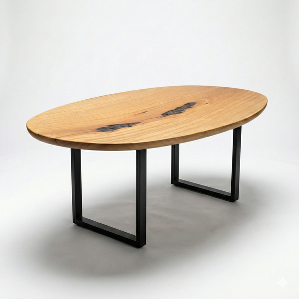 mesa organica oval madeira maciça arboreal