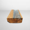 mesa de centro rustica com vidro organico pronta entrega arboreal