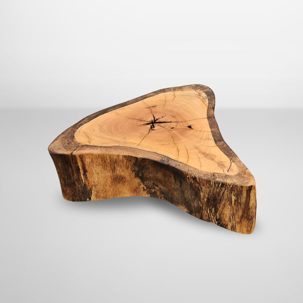 Mesa de centro organica tronco madeira maciça pronta entrega arboreal