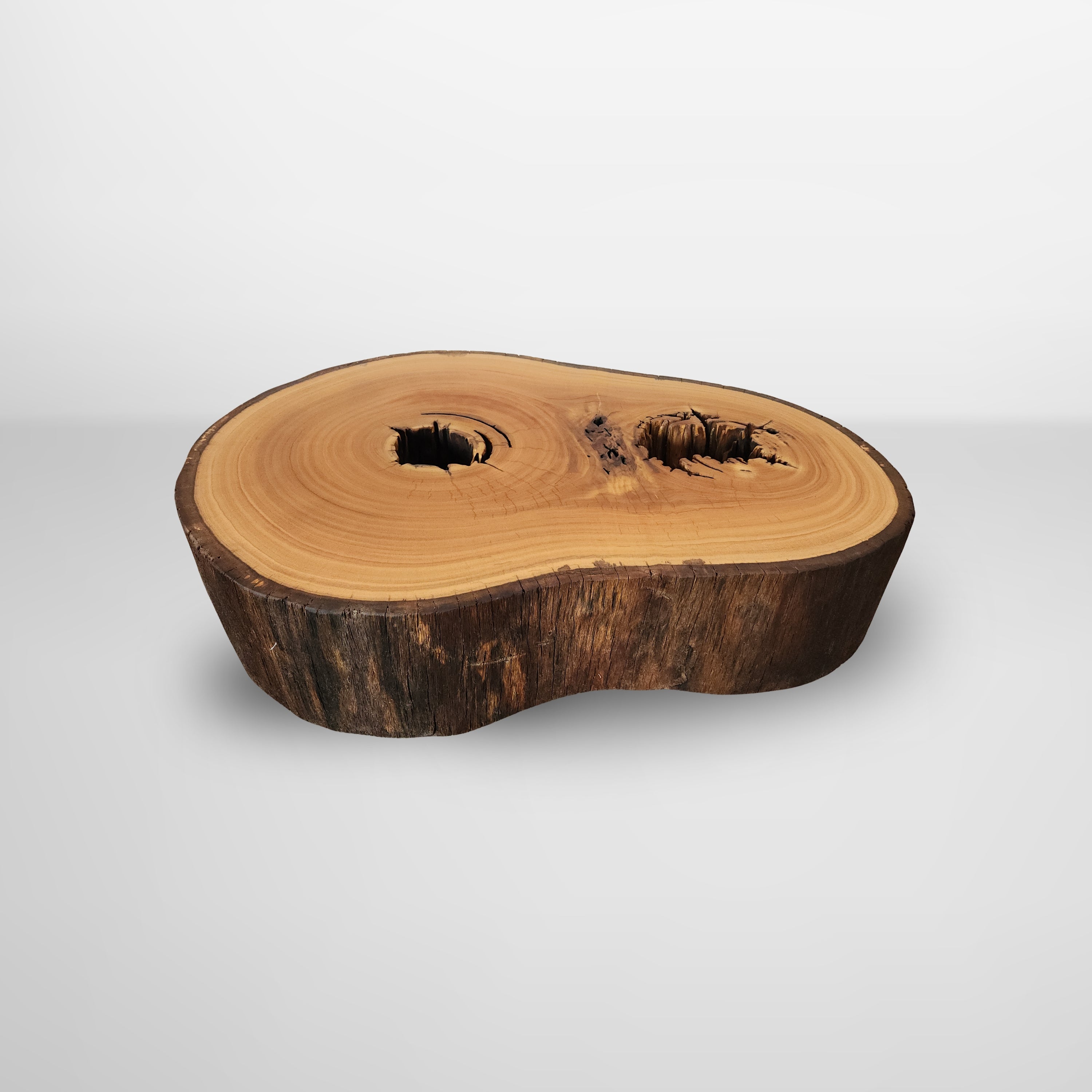 mesa de centro organica tora madeira maciça arboreal pronta entrega