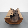 mesa de apoio de madeira maciça