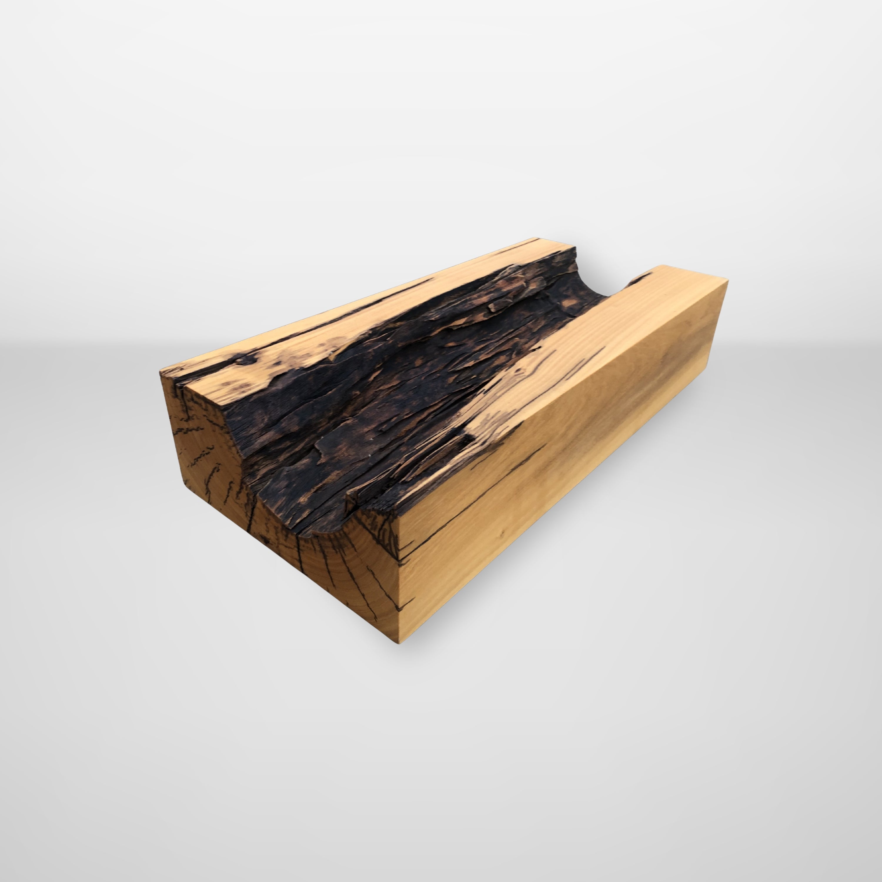 mesa de centro organica bloco madeira maciça arboreal pronta entrega