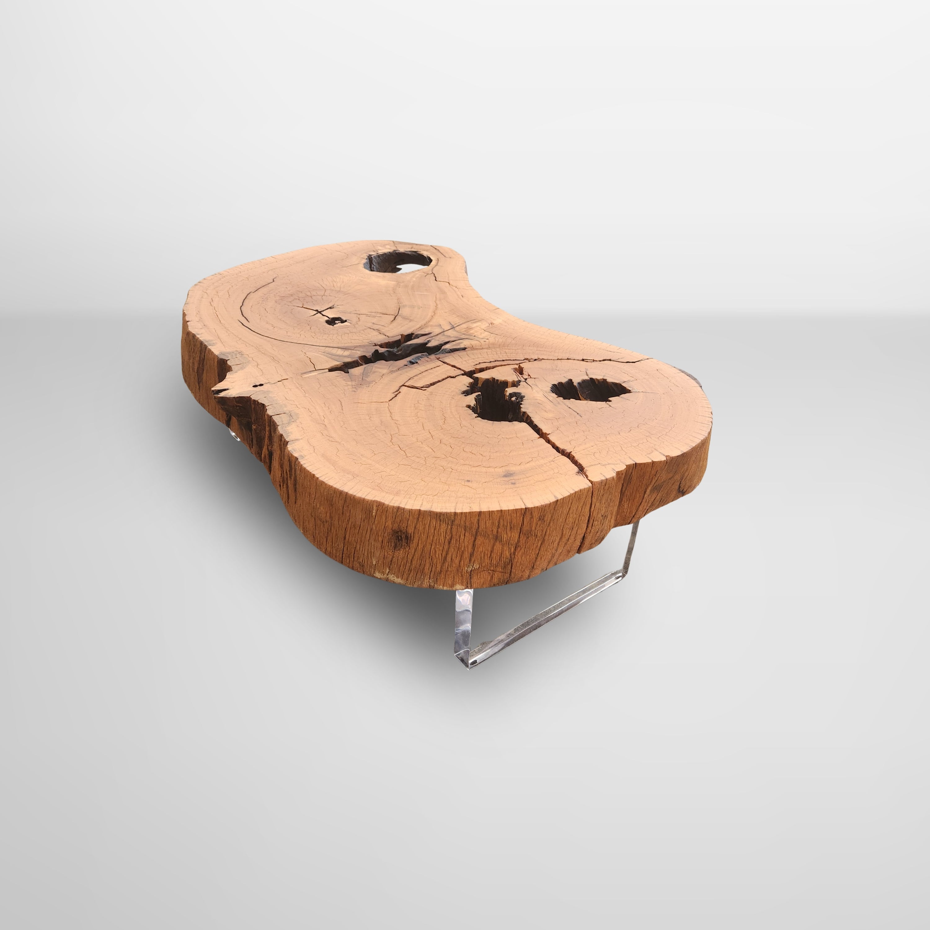 mesa de centro organica madeira maciça pronta entrega arboreal