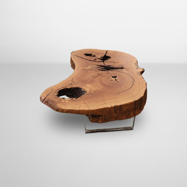 mesa de centro organica madeira maciça rustica pronta entrega arboreal