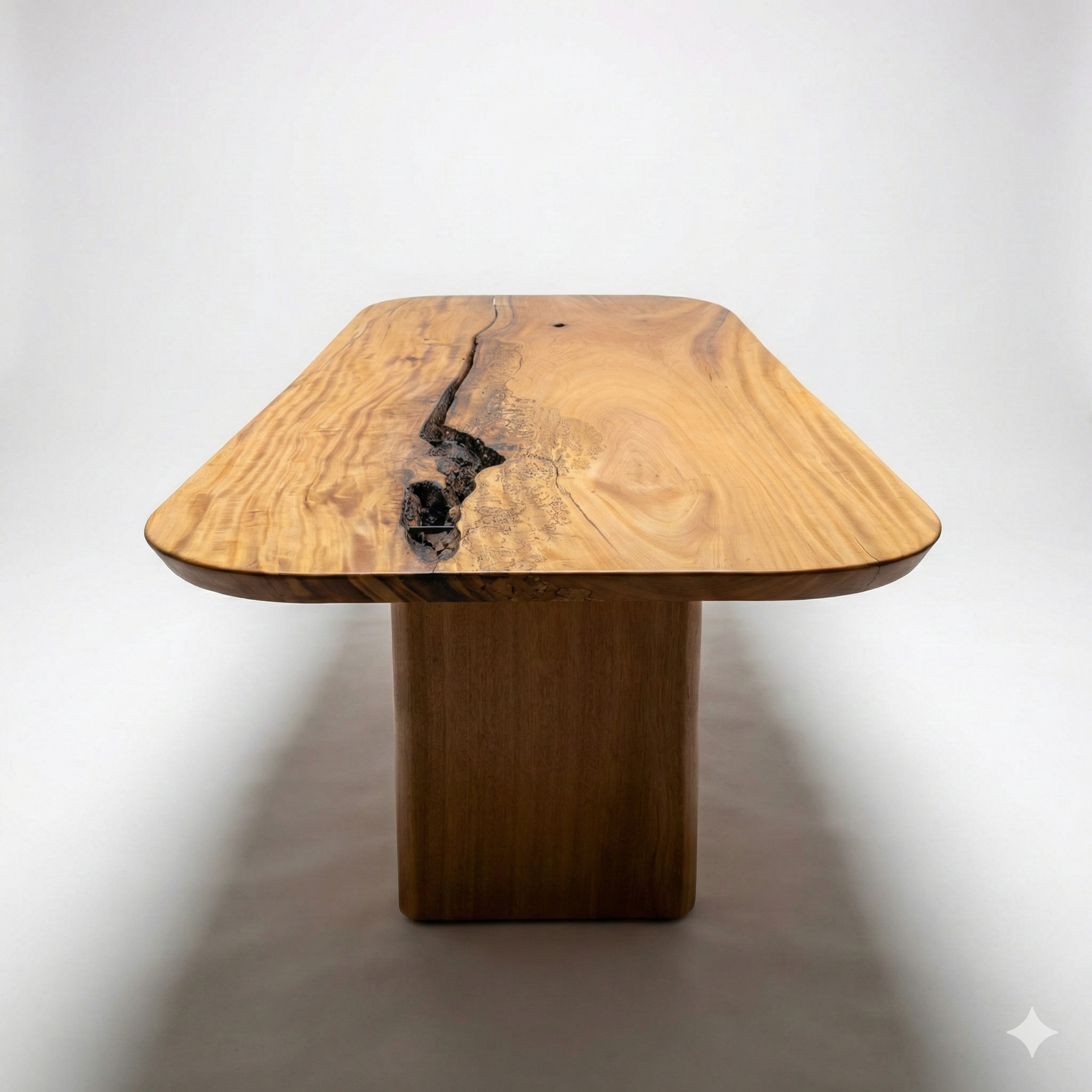 mesa geometric organica madeira maciça 8 lugares pronta entrega arboreal