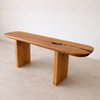 Mesa orgânica ArboREAL linha clean 180x45 cm para 6 lugares, pronta entrega, ideal para ambientes elegantes e modernos.