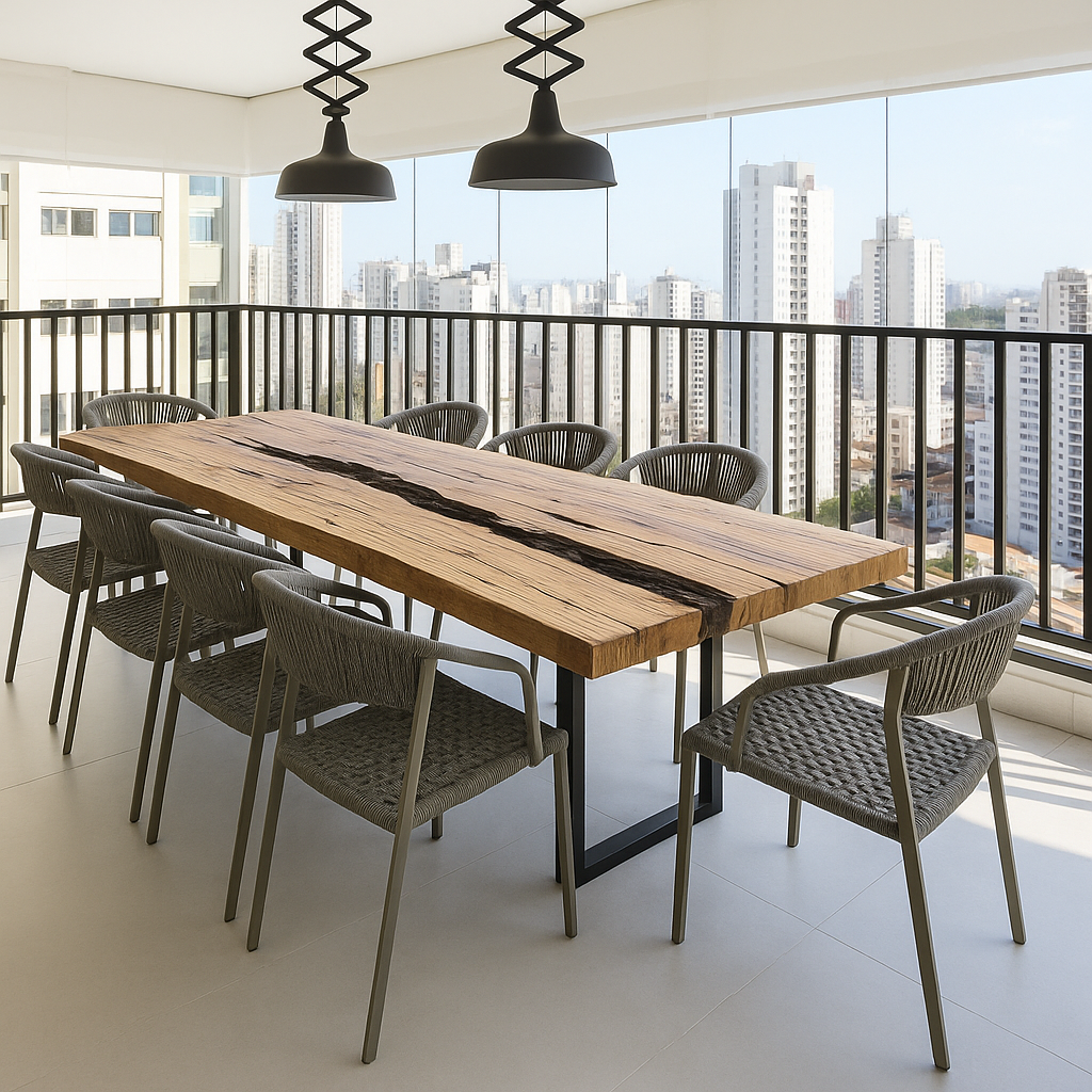 mesa madeira maciça 10 lugares pronta entrega arboreal