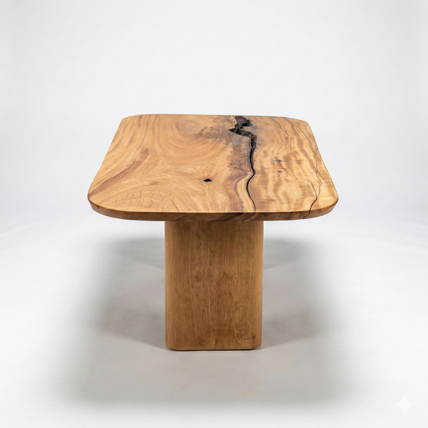 mesa geometric organica madeira maciça 8 lugares pronta entrega arboreal