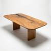 mesa geometric organica madeira maciça 8 lugares pronta entrega arboreal